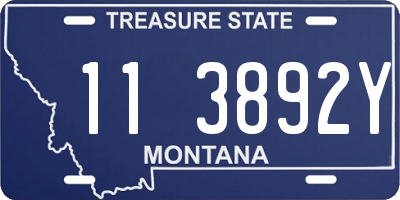 MT license plate 113892Y