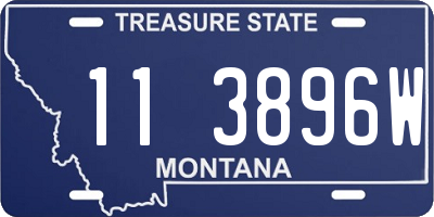 MT license plate 113896W