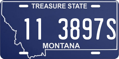 MT license plate 113897S