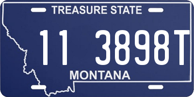 MT license plate 113898T