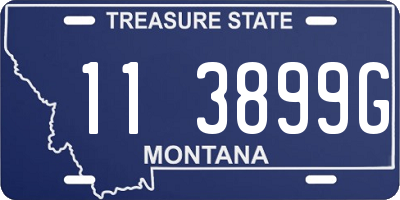 MT license plate 113899G