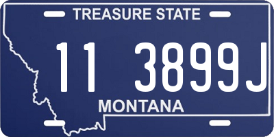 MT license plate 113899J