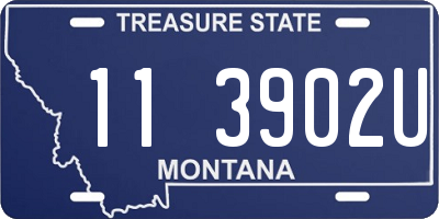 MT license plate 113902U