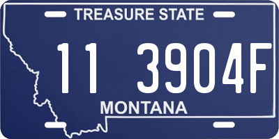 MT license plate 113904F