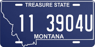 MT license plate 113904U
