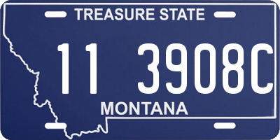 MT license plate 113908C