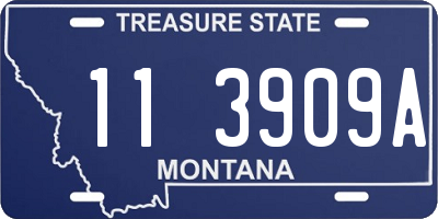 MT license plate 113909A