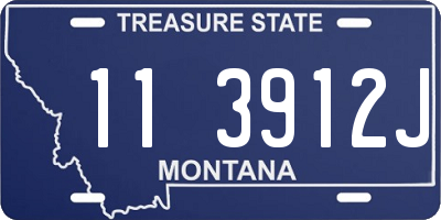 MT license plate 113912J