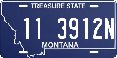 MT license plate 113912N