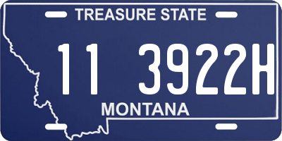 MT license plate 113922H