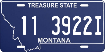 MT license plate 113922I