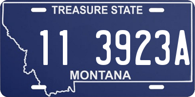 MT license plate 113923A