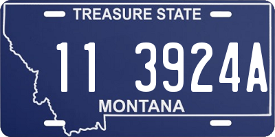 MT license plate 113924A