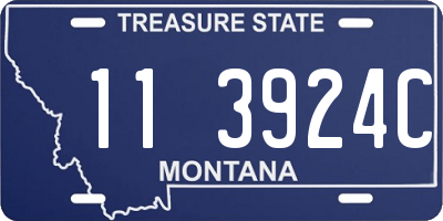 MT license plate 113924C