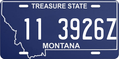 MT license plate 113926Z