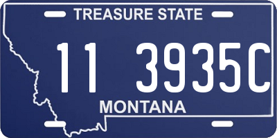 MT license plate 113935C