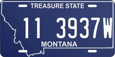 MT license plate 113937W