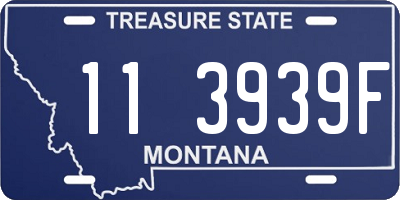 MT license plate 113939F