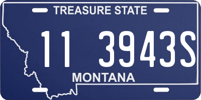 MT license plate 113943S