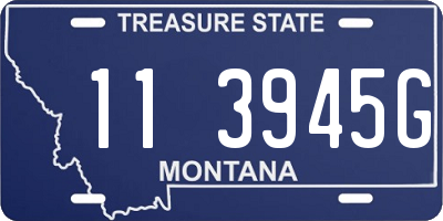 MT license plate 113945G