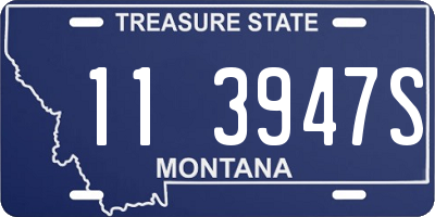 MT license plate 113947S