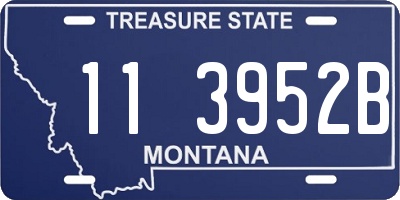 MT license plate 113952B