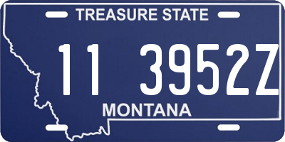 MT license plate 113952Z