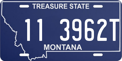 MT license plate 113962T
