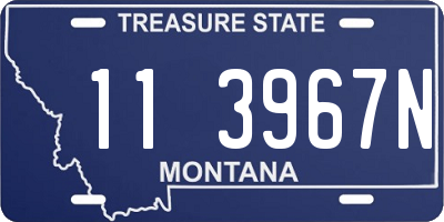 MT license plate 113967N