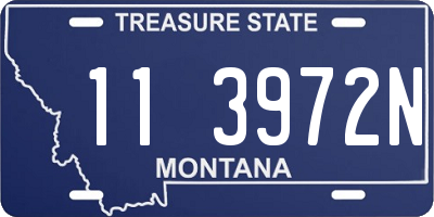 MT license plate 113972N