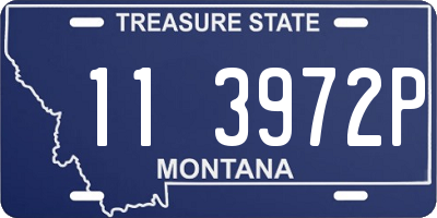 MT license plate 113972P