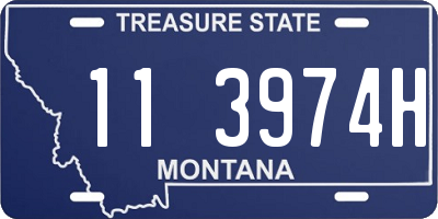 MT license plate 113974H