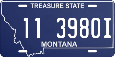 MT license plate 113980I