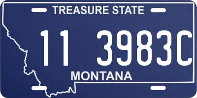 MT license plate 113983C