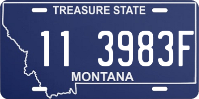 MT license plate 113983F