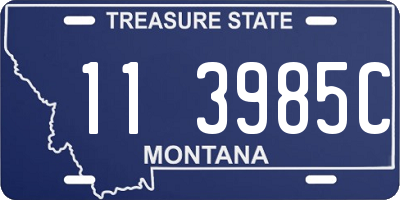 MT license plate 113985C