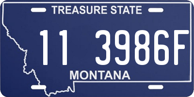 MT license plate 113986F