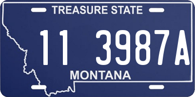 MT license plate 113987A