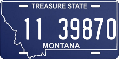 MT license plate 113987O