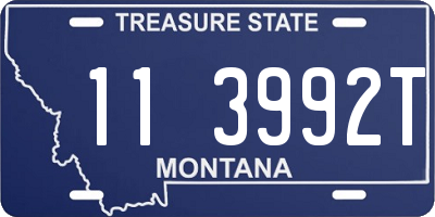 MT license plate 113992T