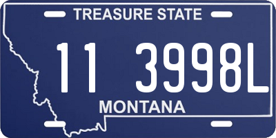 MT license plate 113998L