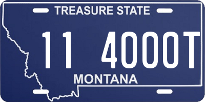 MT license plate 114000T