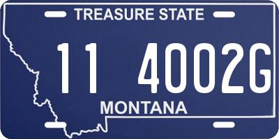 MT license plate 114002G