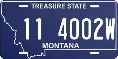 MT license plate 114002W