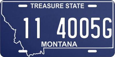 MT license plate 114005G