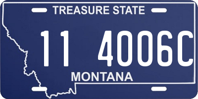MT license plate 114006C