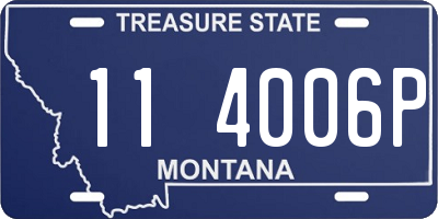 MT license plate 114006P