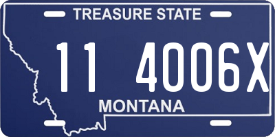 MT license plate 114006X