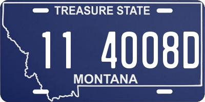 MT license plate 114008D