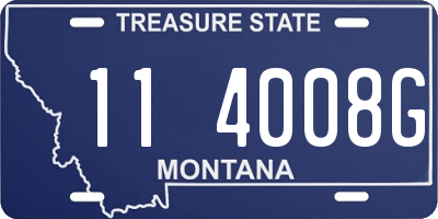 MT license plate 114008G